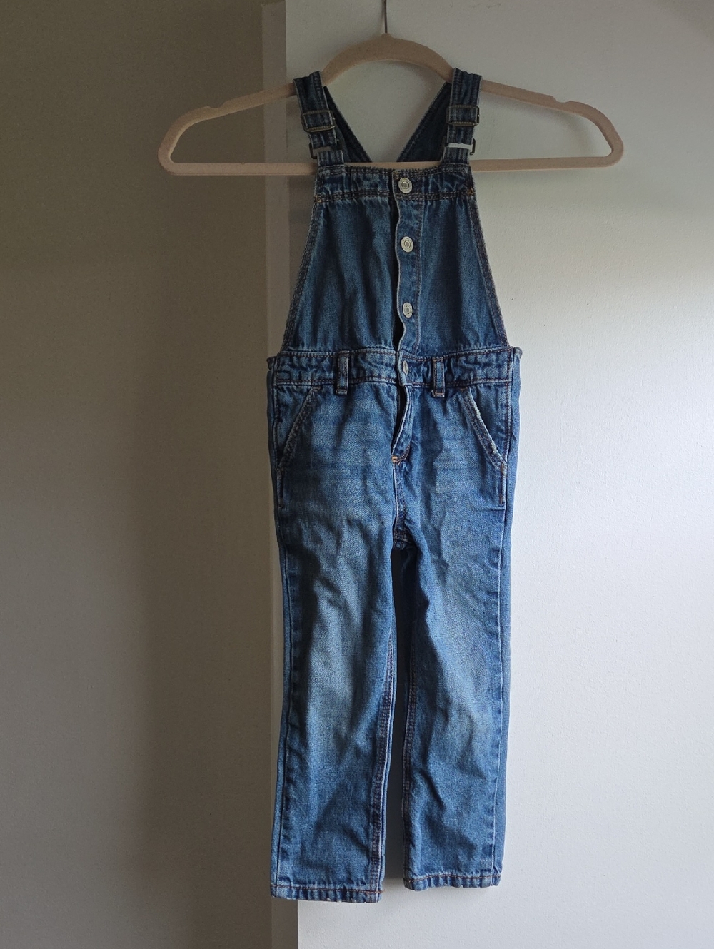 GAP Denim Overalls in Blue with Button-Front Bib